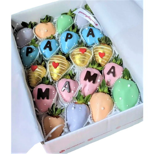 20pcs EXPRESS YOUR LOVE Chocolate Strawberries Gift Box (Custom Wording)